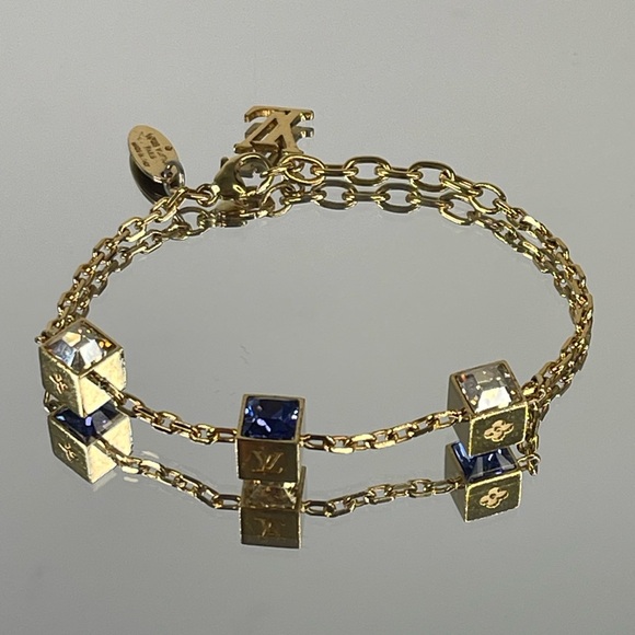 Louis Vuitton Gamble Bracelet Cube Gold Tone Bracelet - Picture 2 of 9